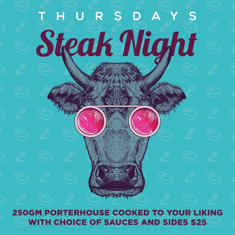 $25 Thursday Steak Night | Happy Hour Drinks & Specials