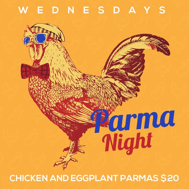 $20 'Parma or Parmi' Night | Happy Hour Drinks & Specials