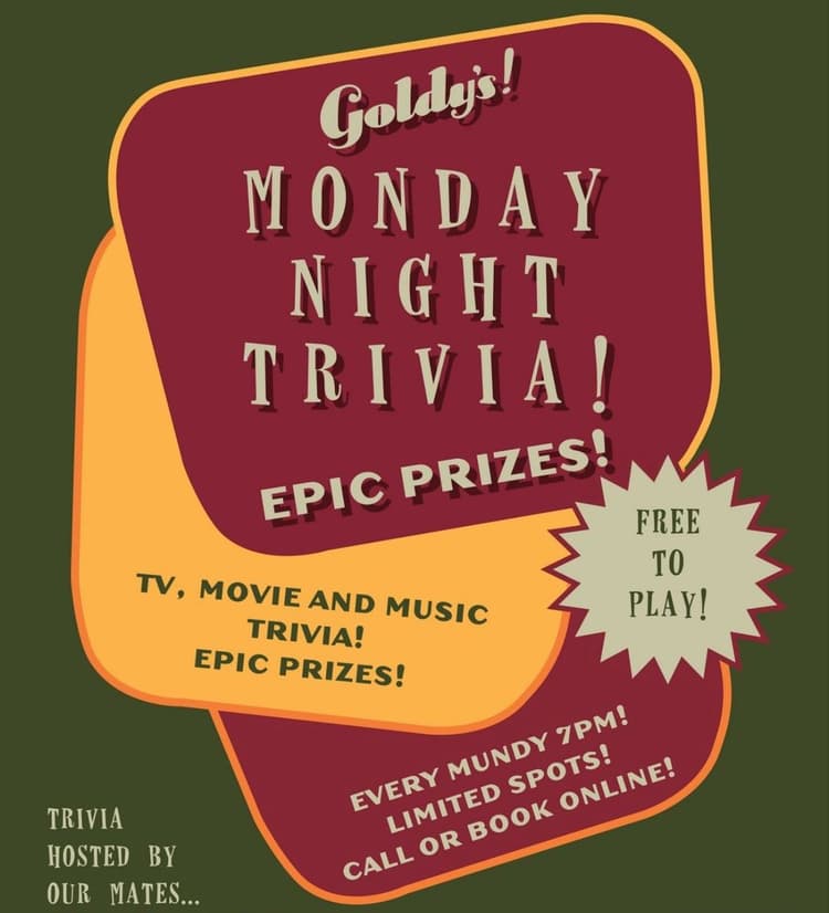 Monday Night Trivia! | Happy Hour Drinks & Specials