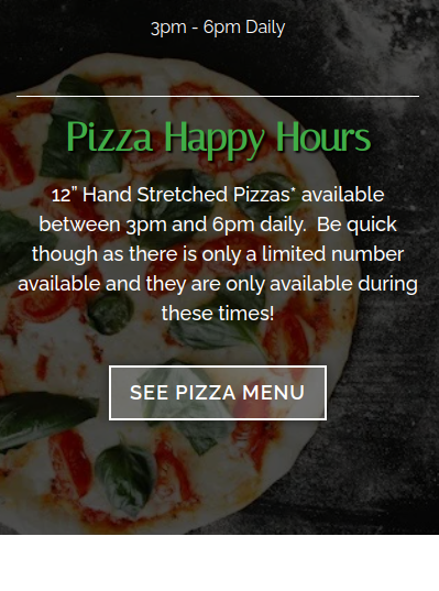 Pizza Happy Hours | Happy Hour Drinks & Specials