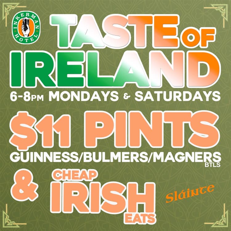 Taste of Ireland 🍀 Food & Drink specials | Happy Hour Drinks & Specials