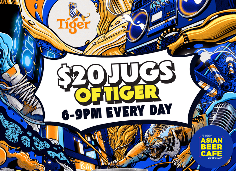 $20 JUGS of TIGER | Happy Hour Drinks & Specials