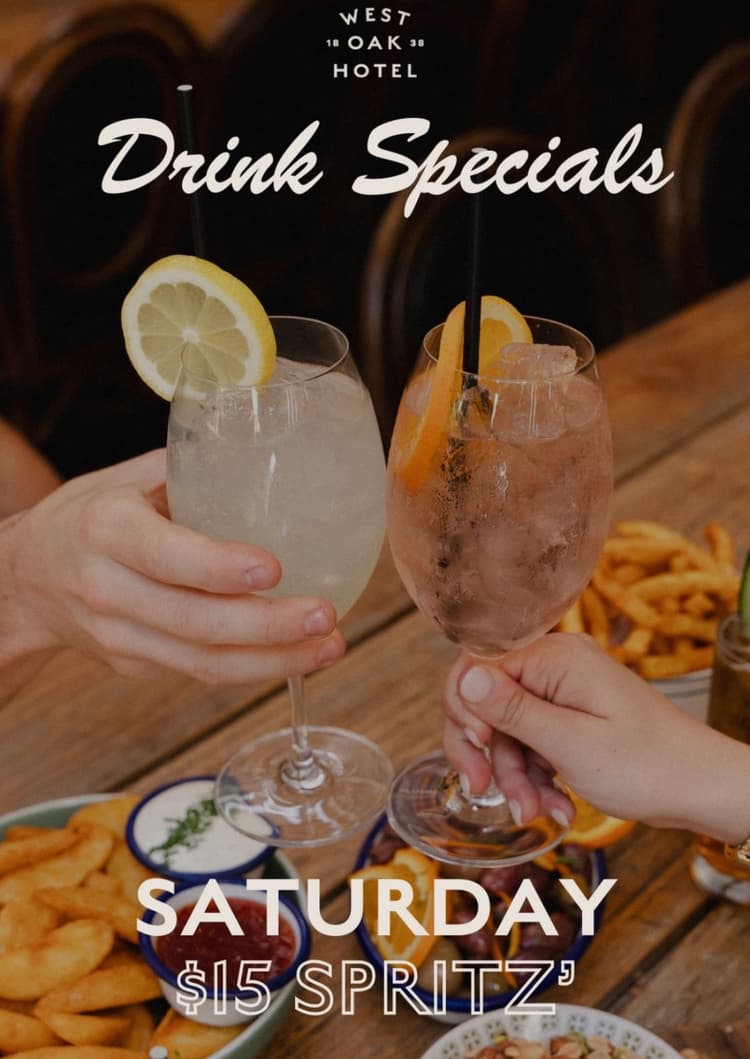 $15 Spritz’s. Every Saturday. | Happy Hour Drinks & Specials