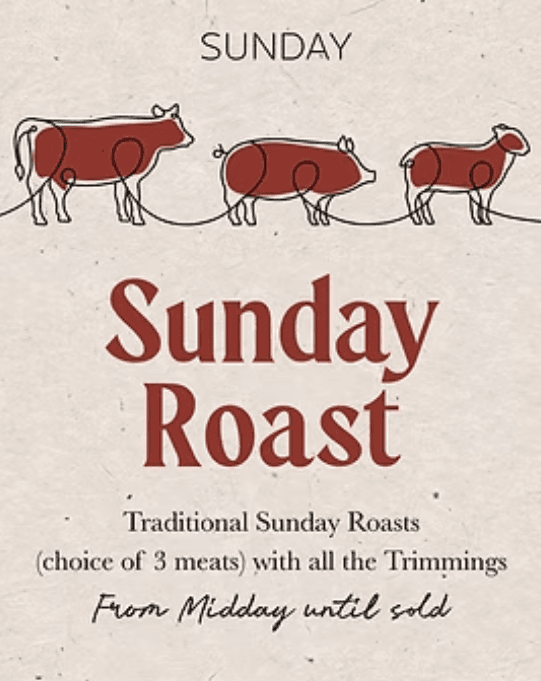 Sunday Roast | Happy Hour Drinks & Specials