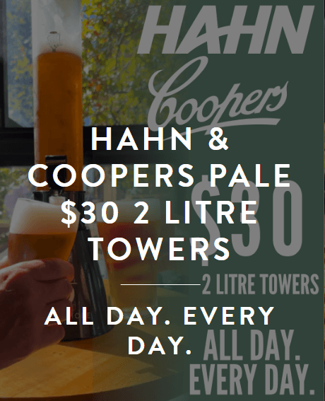 $30 Super Dry & Pale Ale 2lt Towers | Happy Hour Drinks & Specials