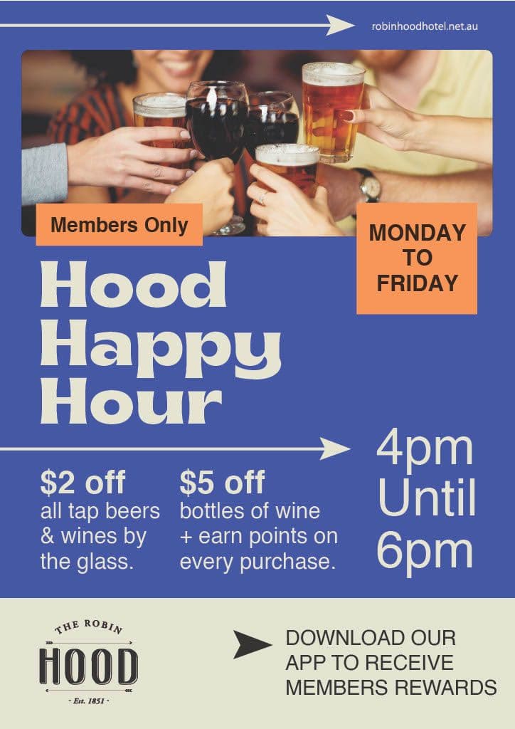 Hood Happy Hour | Happy Hour Drinks & Specials