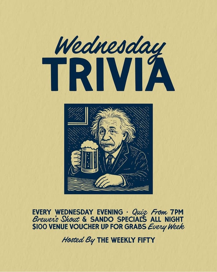 Wedensday Trivia | Happy Hour Drinks & Specials