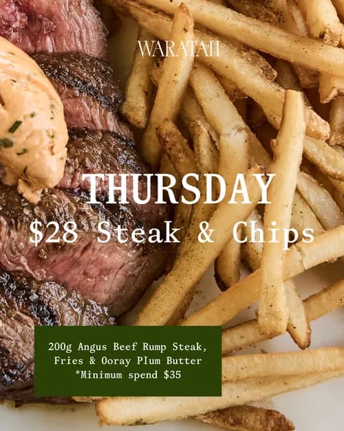 Thursday Steak & Chips | Happy Hour Drinks & Specials