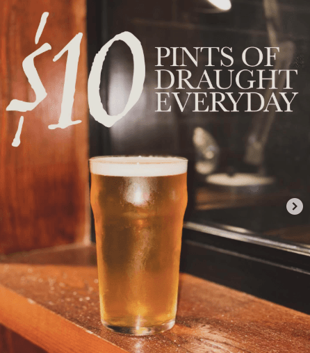 $10 Pints | Happy Hour Drinks & Specials