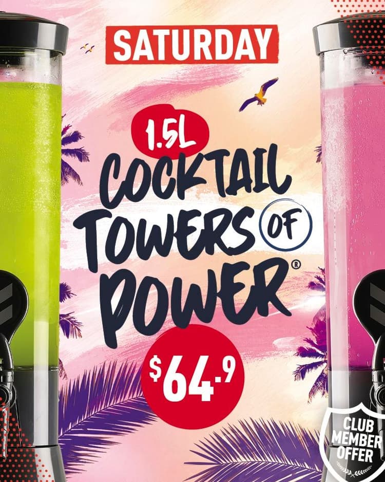 Cocktail Towers of Power | Happy Hour Drinks & Specials