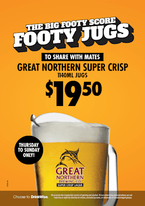 Footy Jugs | Happy Hour Drinks & Specials