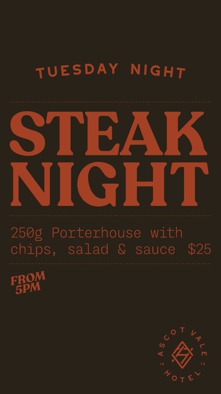 Tuesday Steak Night | Happy Hour Drinks & Specials