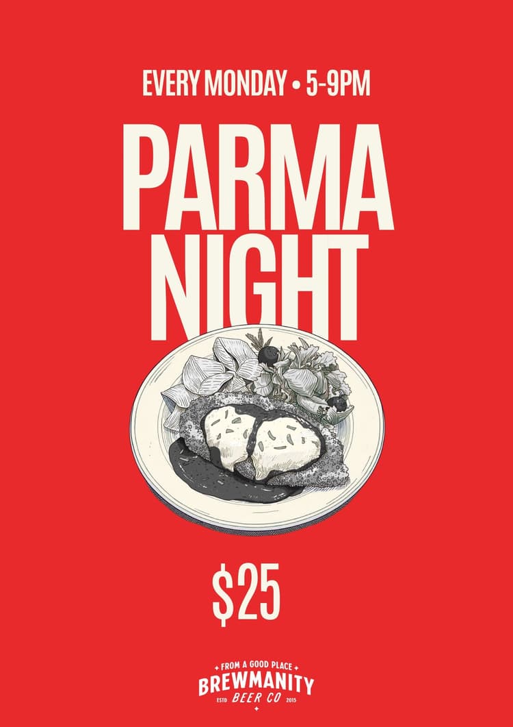 Monday Parma Night | Happy Hour Drinks & Specials