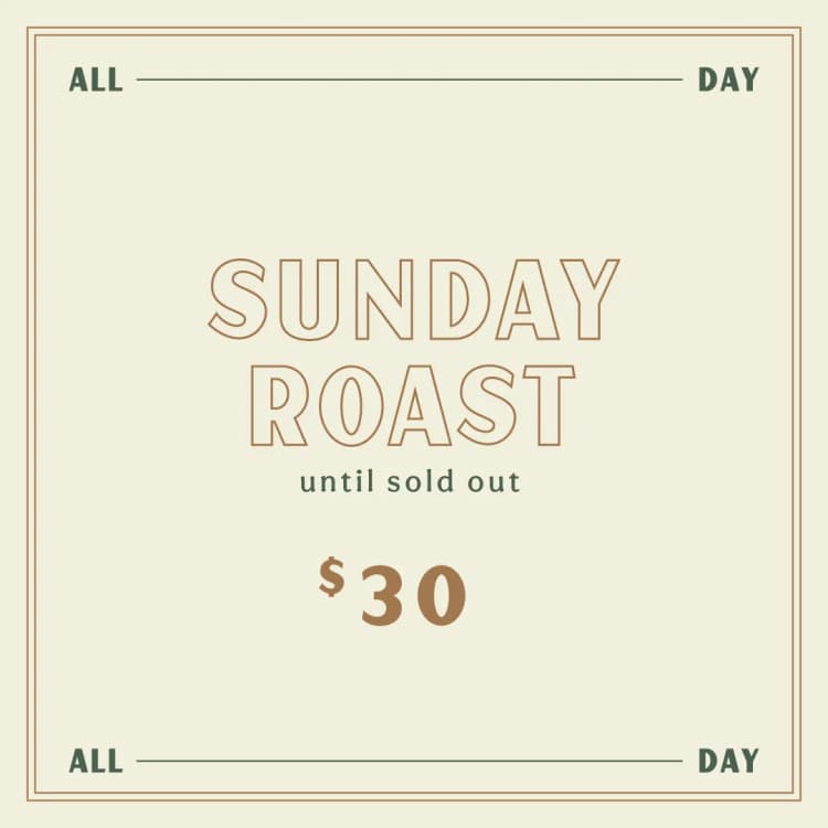 Sunday Roast | Happy Hour Drinks & Specials