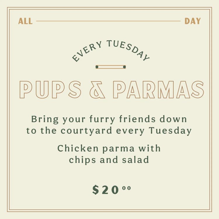 Pups & Parmas | Happy Hour Drinks & Specials