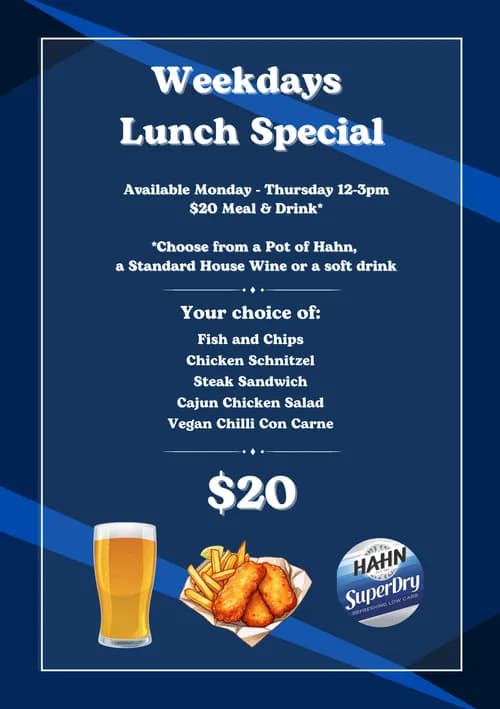 $20 Weekday Lunch Special | Happy Hour Drinks & Specials