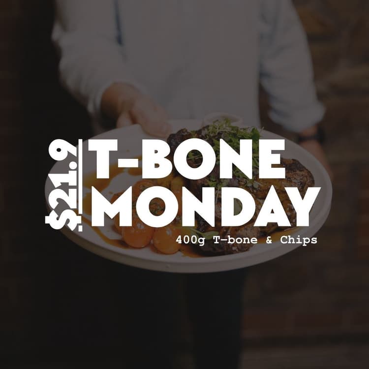 Monday T-bone Special | Happy Hour Drinks & Specials