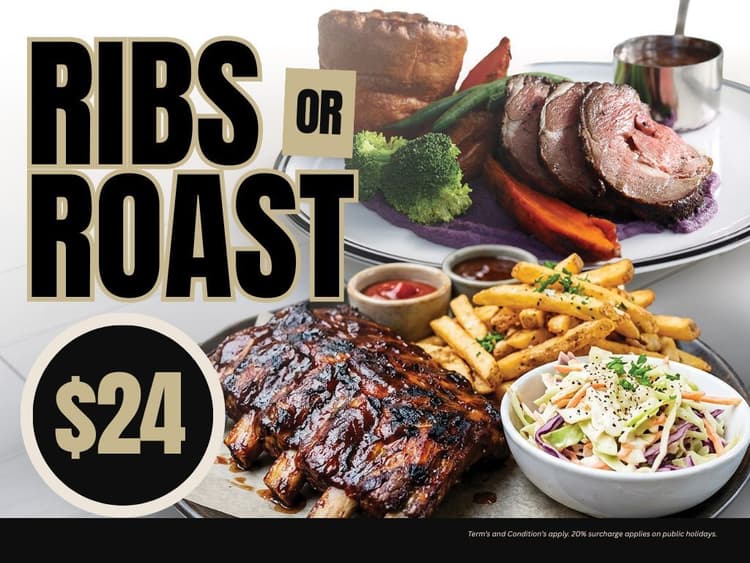 $24 Roast or Ribs | Happy Hour Drinks & Specials