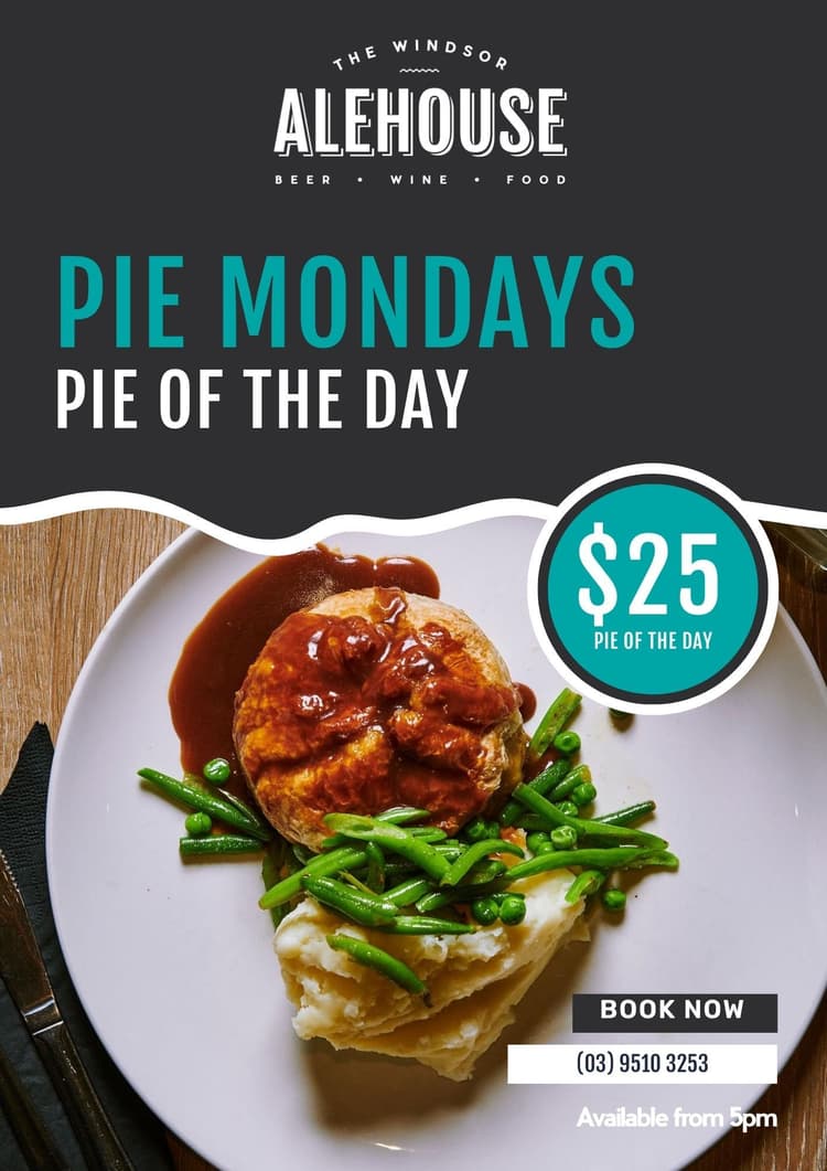 Pie of the Day - Pie Mondays | Happy Hour Drinks & Specials