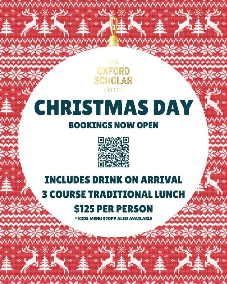 Christmas Day at the Oxford Scholar | Happy Hour Drinks & Specials
